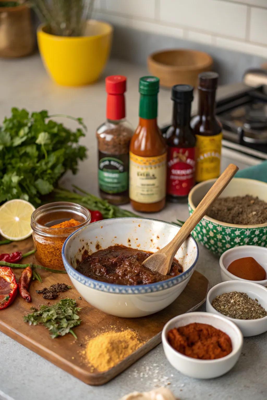 Create a unique barbecue sauce for Dad's grilling sessions.