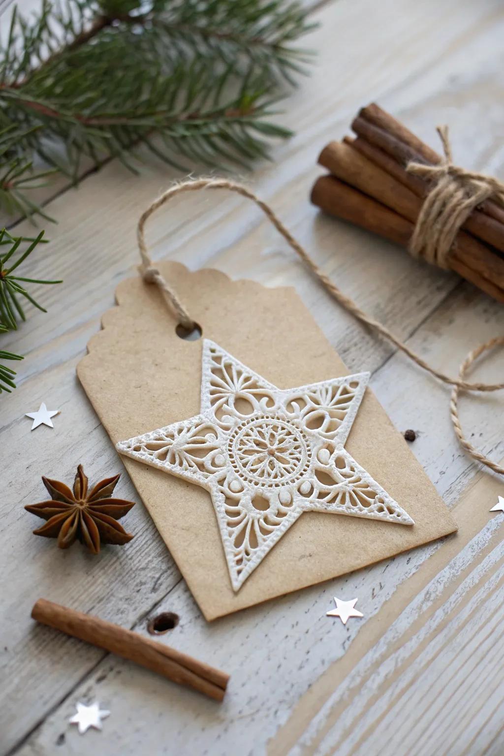 Create sustainable and stylish gift tags from recycled cardboard.