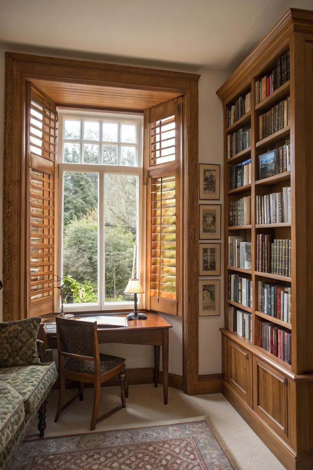 Custom shutters offering a classic and precise fit.