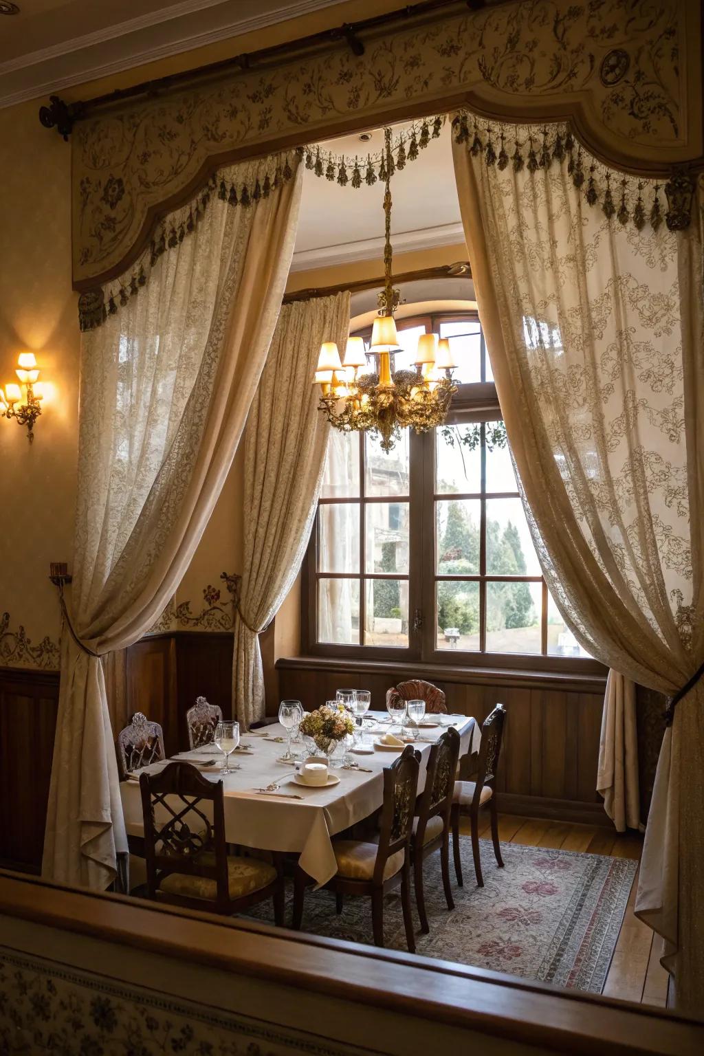 Valance adding a refined touch to a small window.