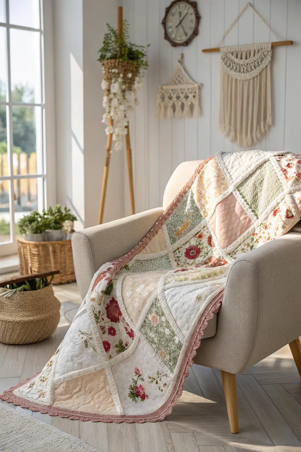 Wrap yourself in memories with a handcrafted quilt, where every stitch tells a story.