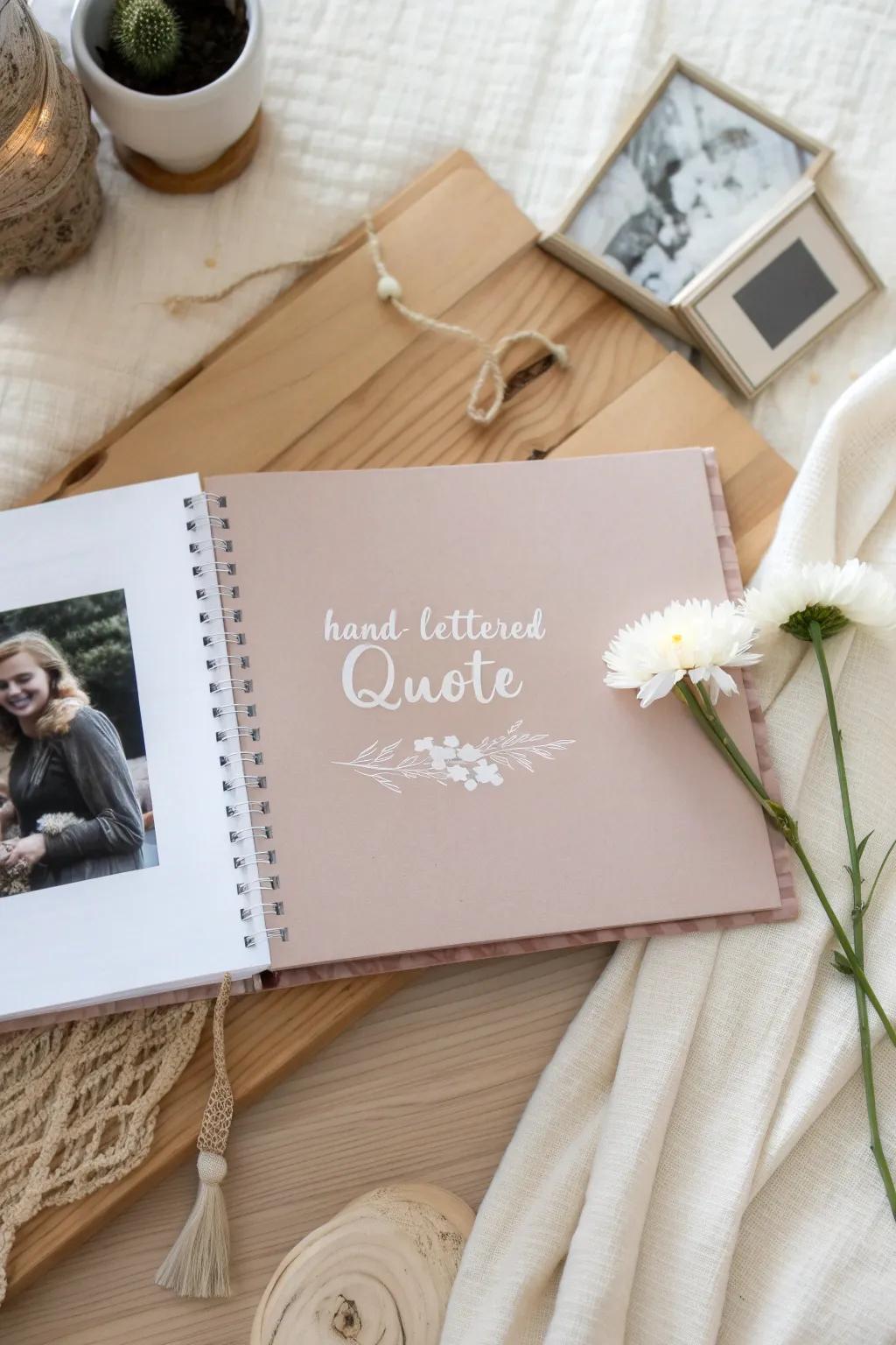 Express deep emotions with beautifully written quotes, creating a timeless keepsake for your mom.