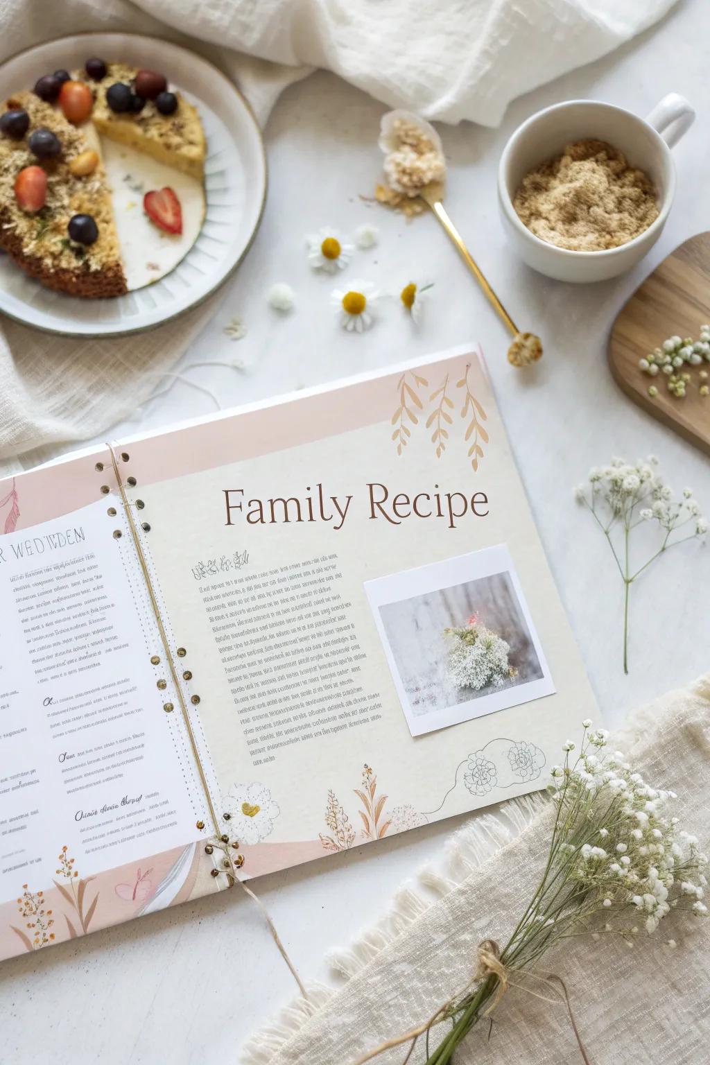 Celebrate family traditions with a beautifully designed recipe page.