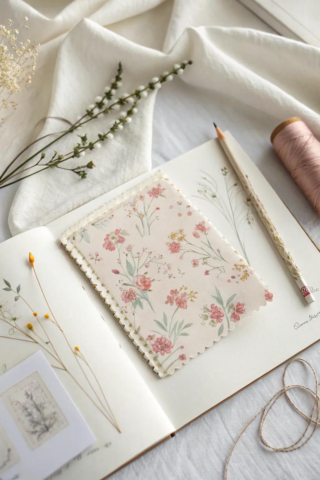 Add nostalgic charm with fabric swatches that hold special meaning.