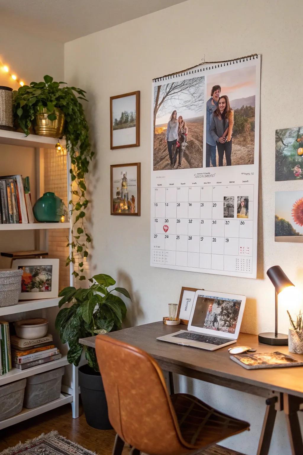 Custom photo calendars highlight cherished family moments.