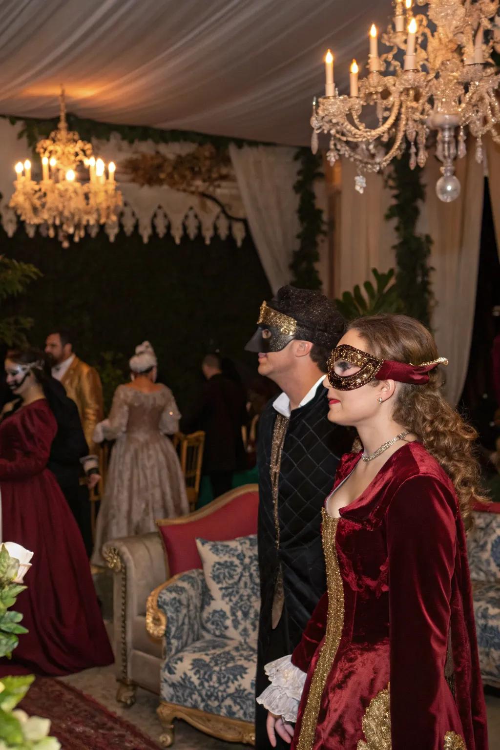 Step into Victorian elegance with a classic masquerade.