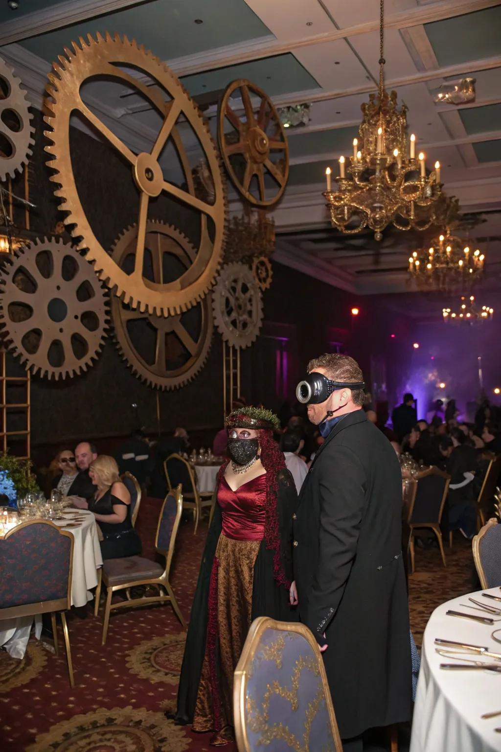 Explore a fusion of fantasy and industry with a steampunk masquerade.