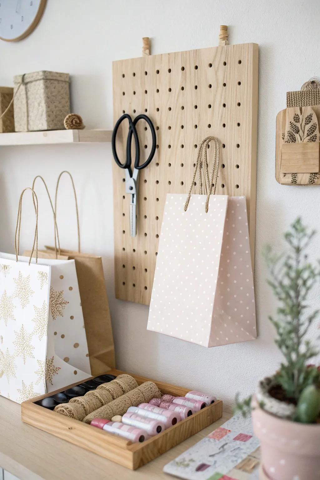 Creative command hook usage in gift wrapping station