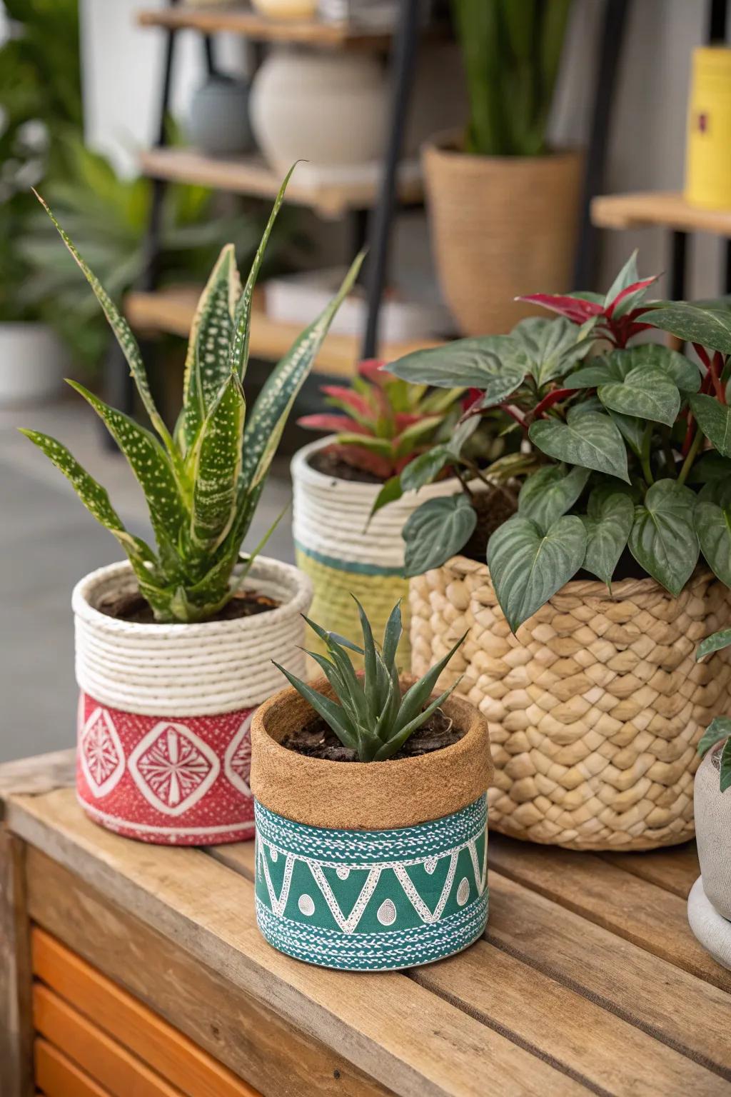 Creative and chic plant pot covers.