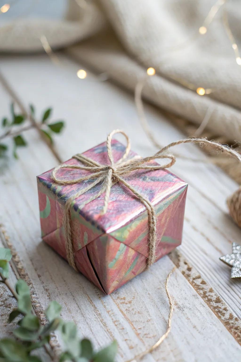 Scatter tiny, beautifully wrapped gift boxes around your village for added festive flair.