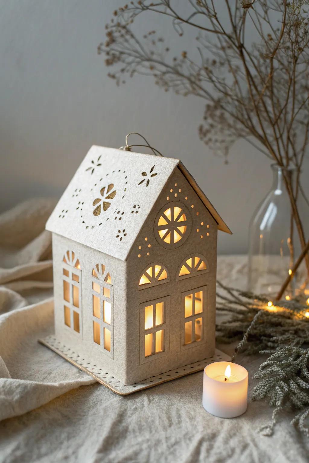 Light up your Christmas village with safe, flickering LED tea lights for a cozy atmosphere.