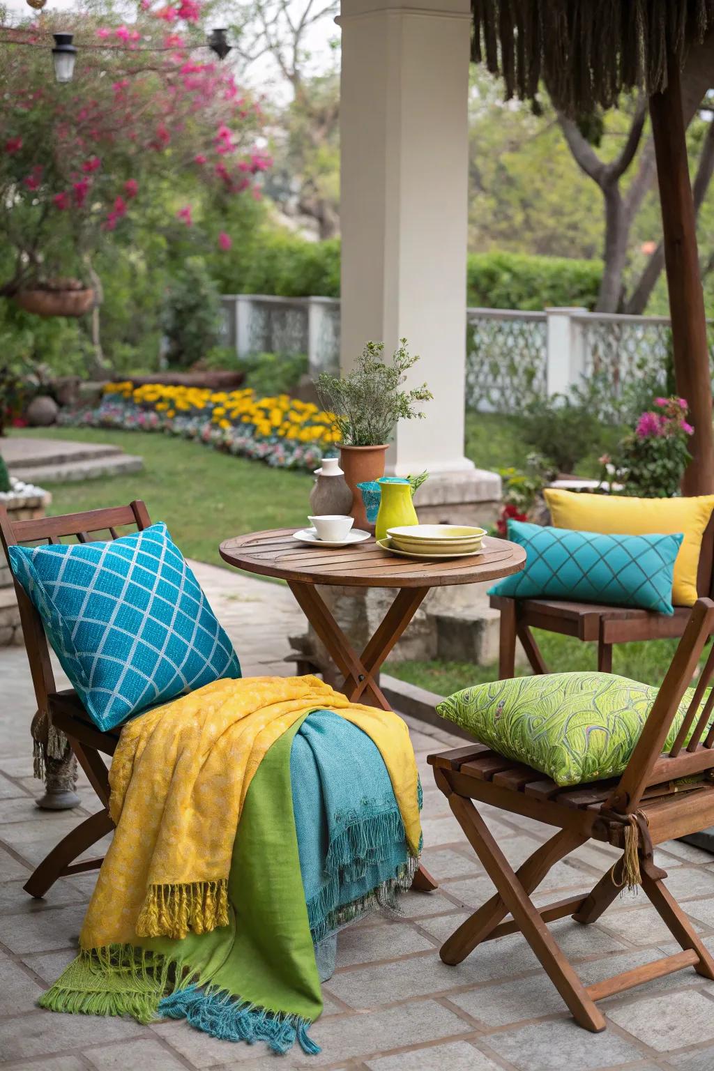 Soft cushions and throws enhance comfort and style.