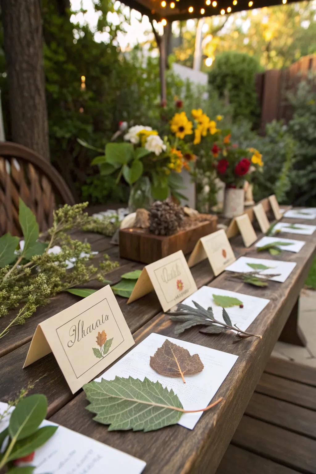 Personalized place cards add a unique detail to your table.