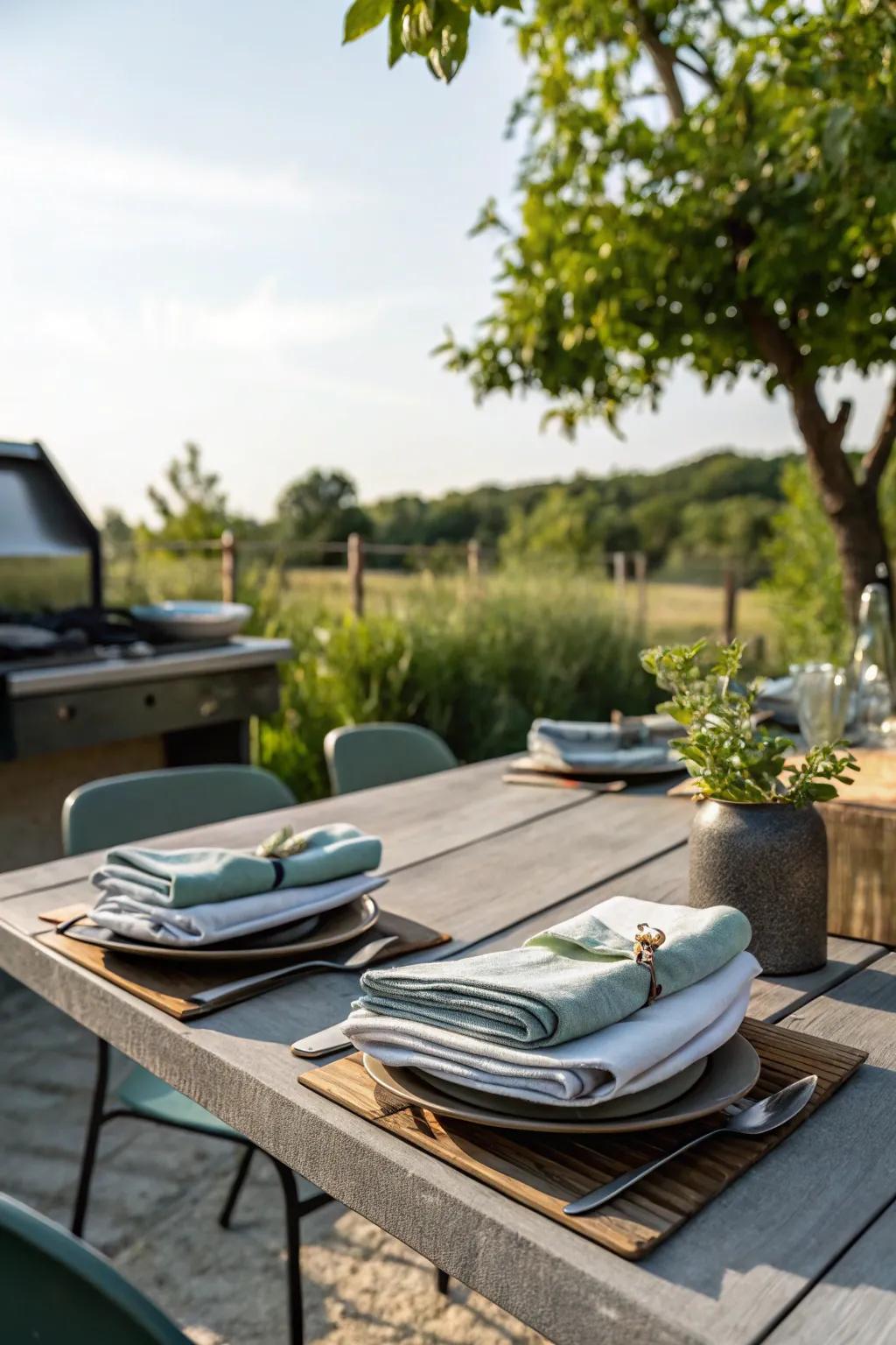 Cloth napkins add a sustainable and elegant touch to your table.