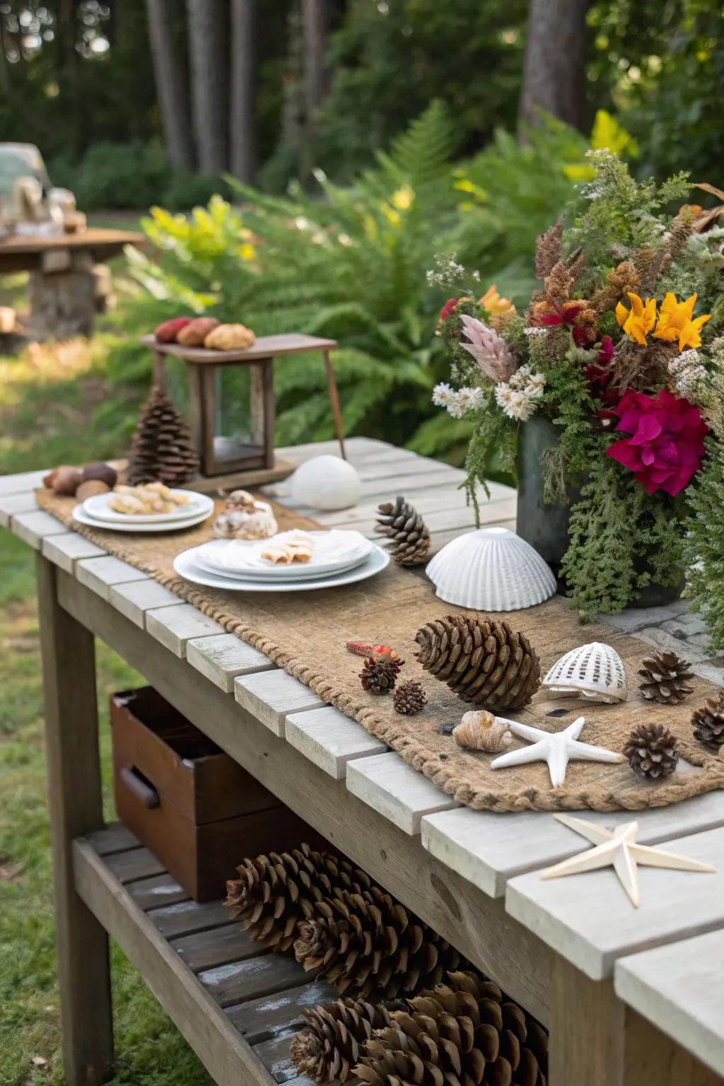 Nature-inspired accents add an earthy charm to your decor.