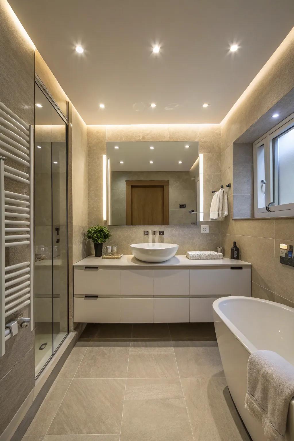 Dimmers provide adjustable lighting to suit any mood.