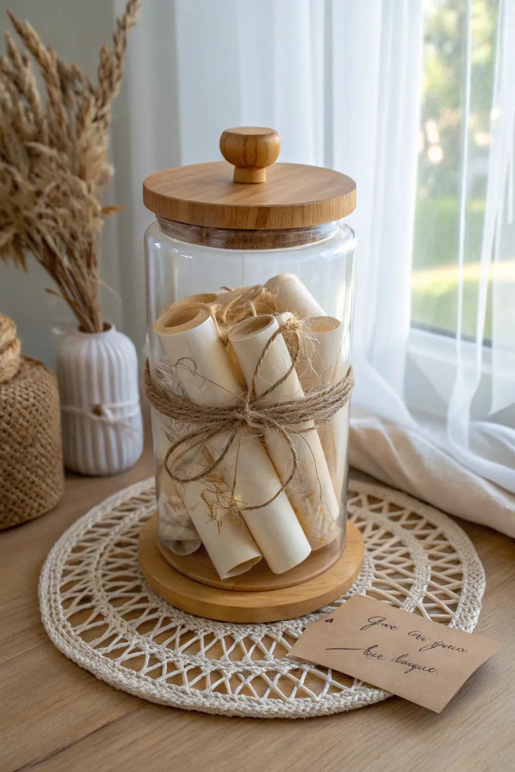 Capture the essence of love with a Personalized Love Notes Jar, a heartfelt Valentine's gift that speaks volumes.