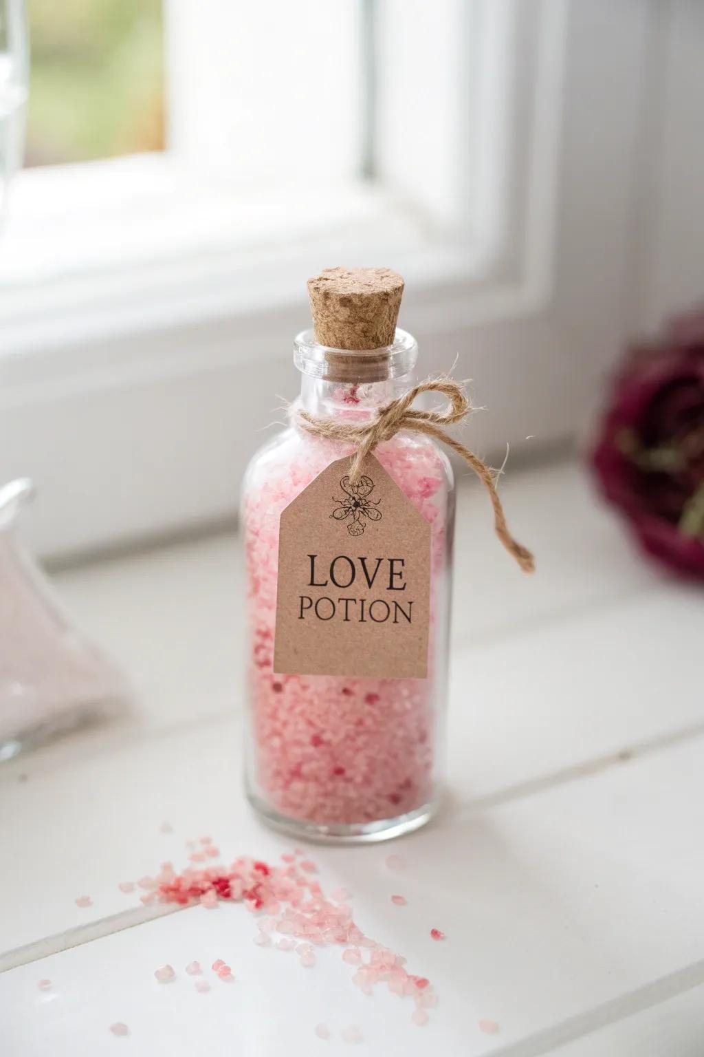Handcrafted Love Potion: A simple yet enchanting Valentine's gift idea.