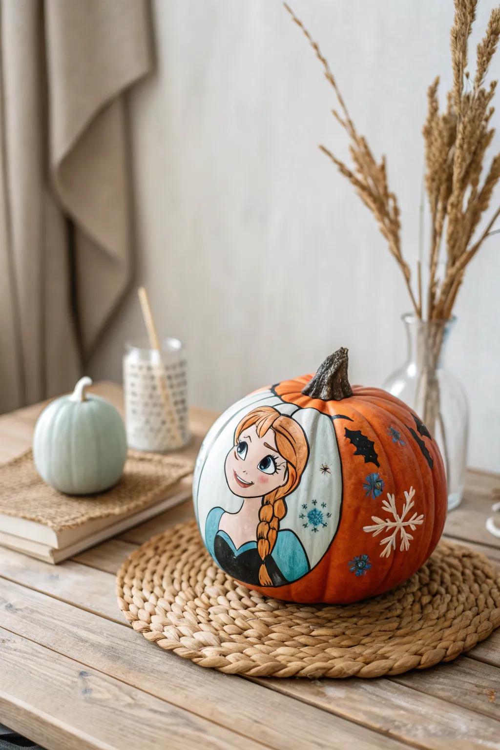 Bring beloved animated characters to life on pumpkins.