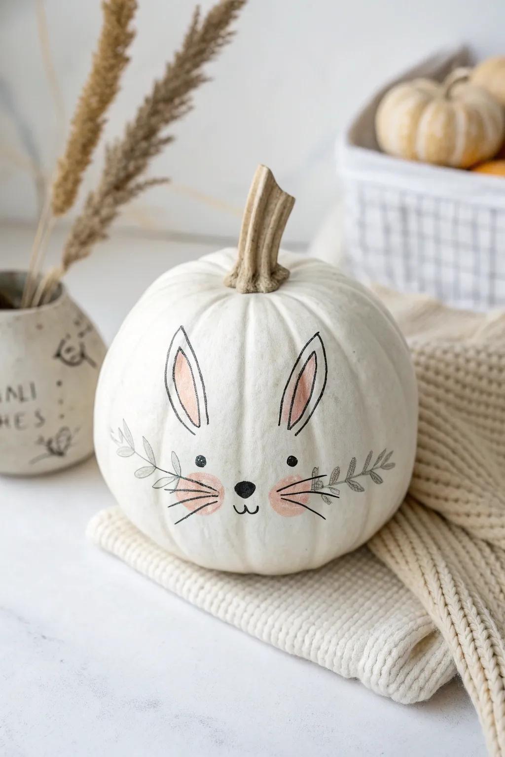 Add a playful touch with animal-inspired pumpkin designs.