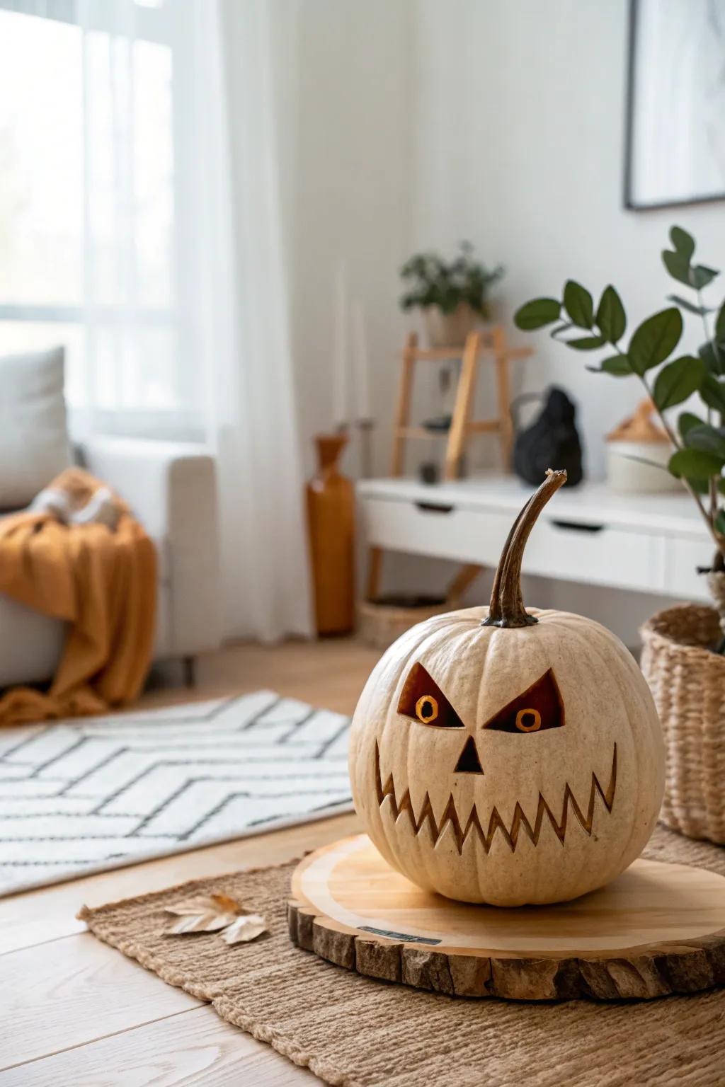 Celebrate Halloween with a variety of spooky pumpkin faces.