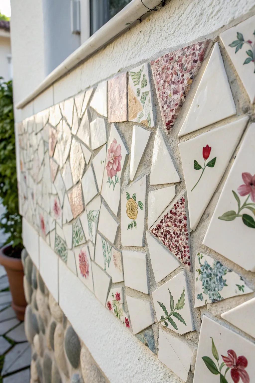 Transform your space with the timeless elegance of a handcrafted mosaic wall panel.
