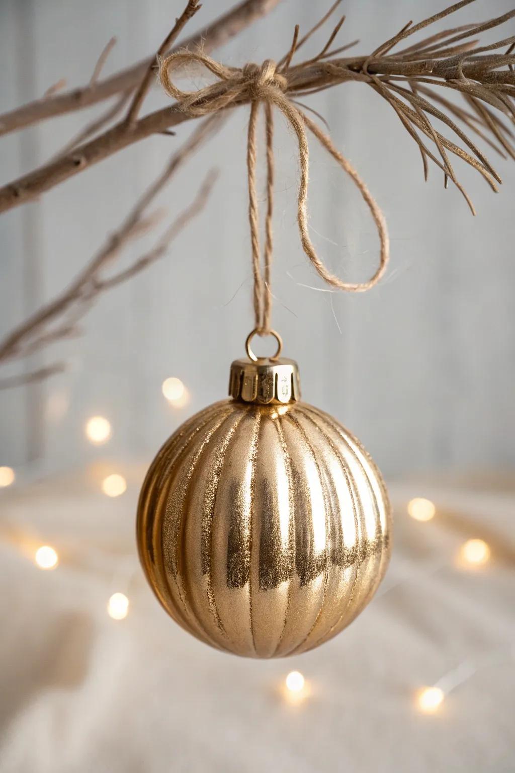 Add a touch of metallic glamour to your holiday ornaments with paint.