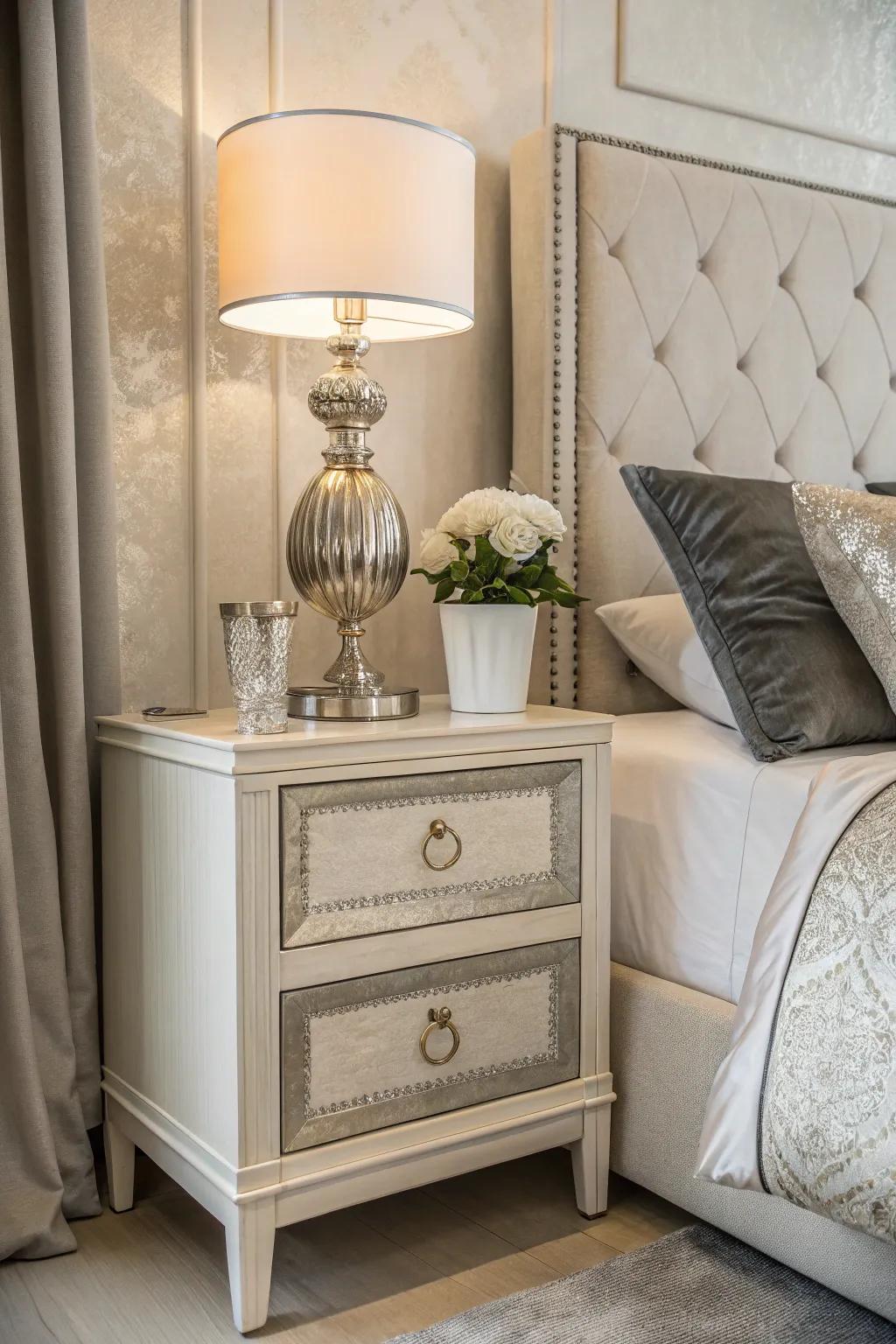 Metallic accents add a refined touch of luxury to your decor.