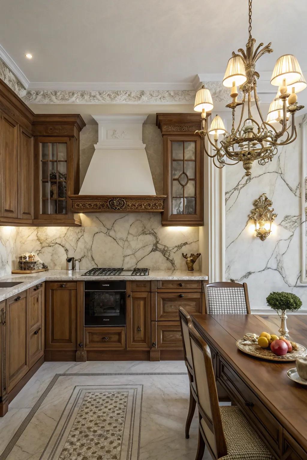 Classic sconces adding timeless elegance to kitchens