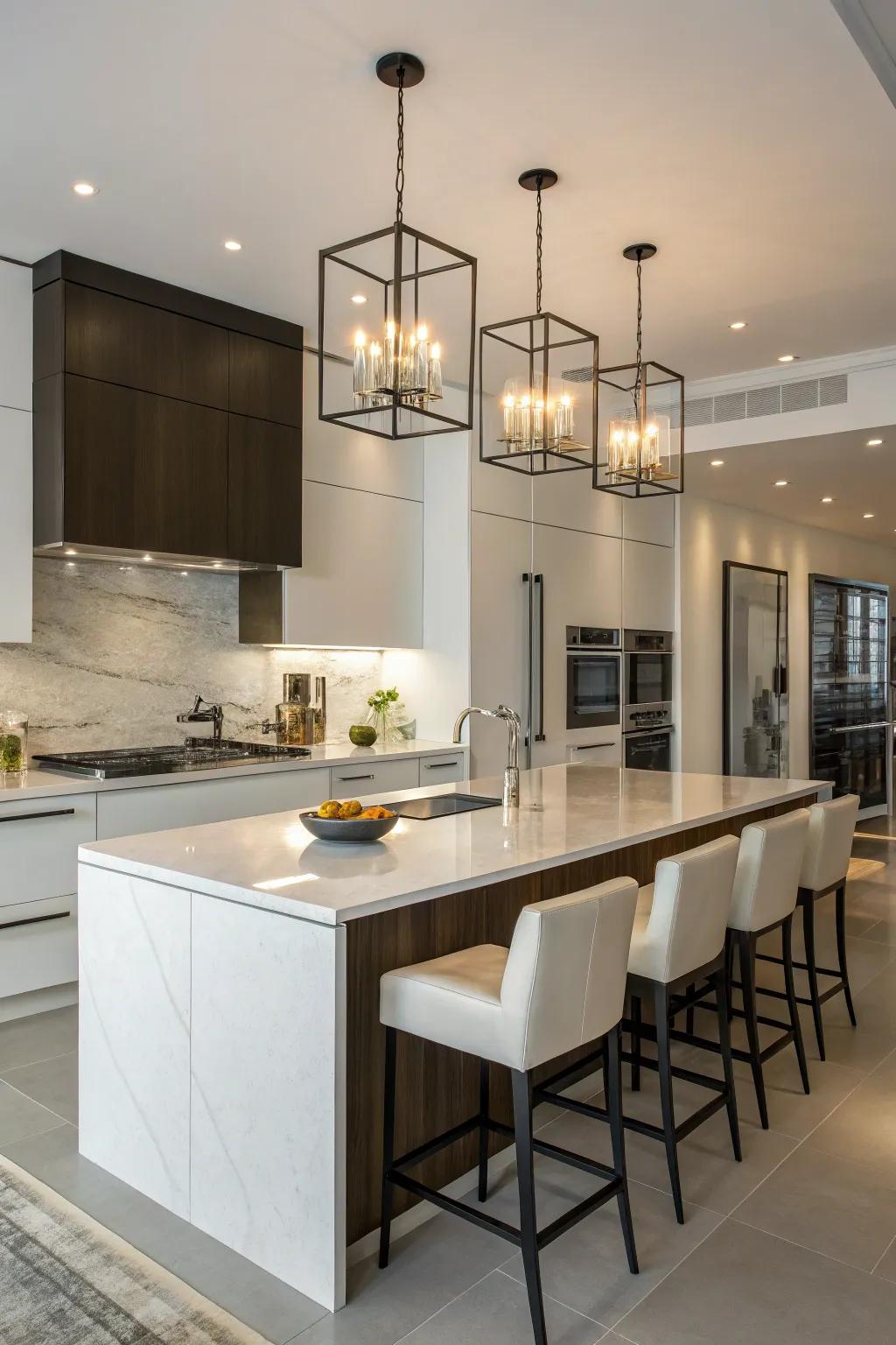 Contemporary sconces adding modern style to kitchens