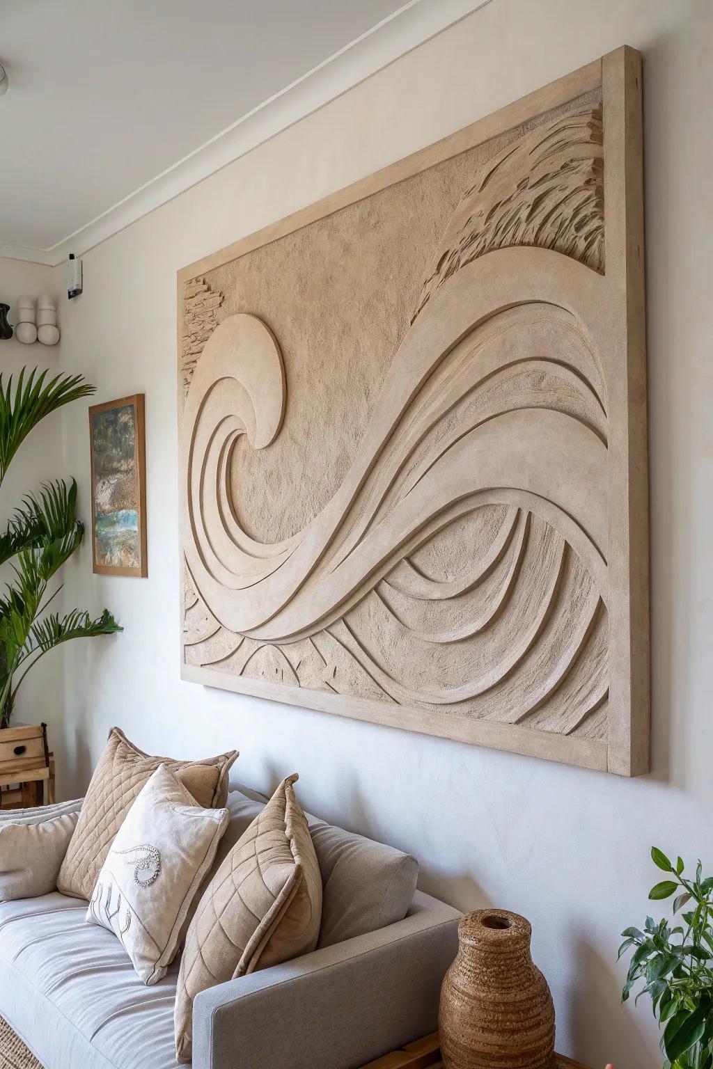 Invite calming ocean-inspired vibes into your home with elegant clay wave designs.