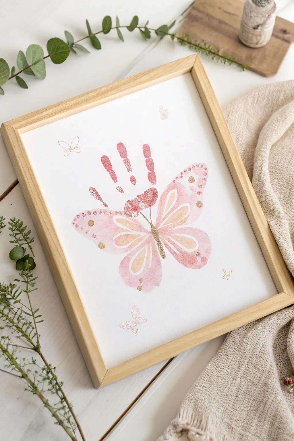 Create lasting memories with charming handprint art.