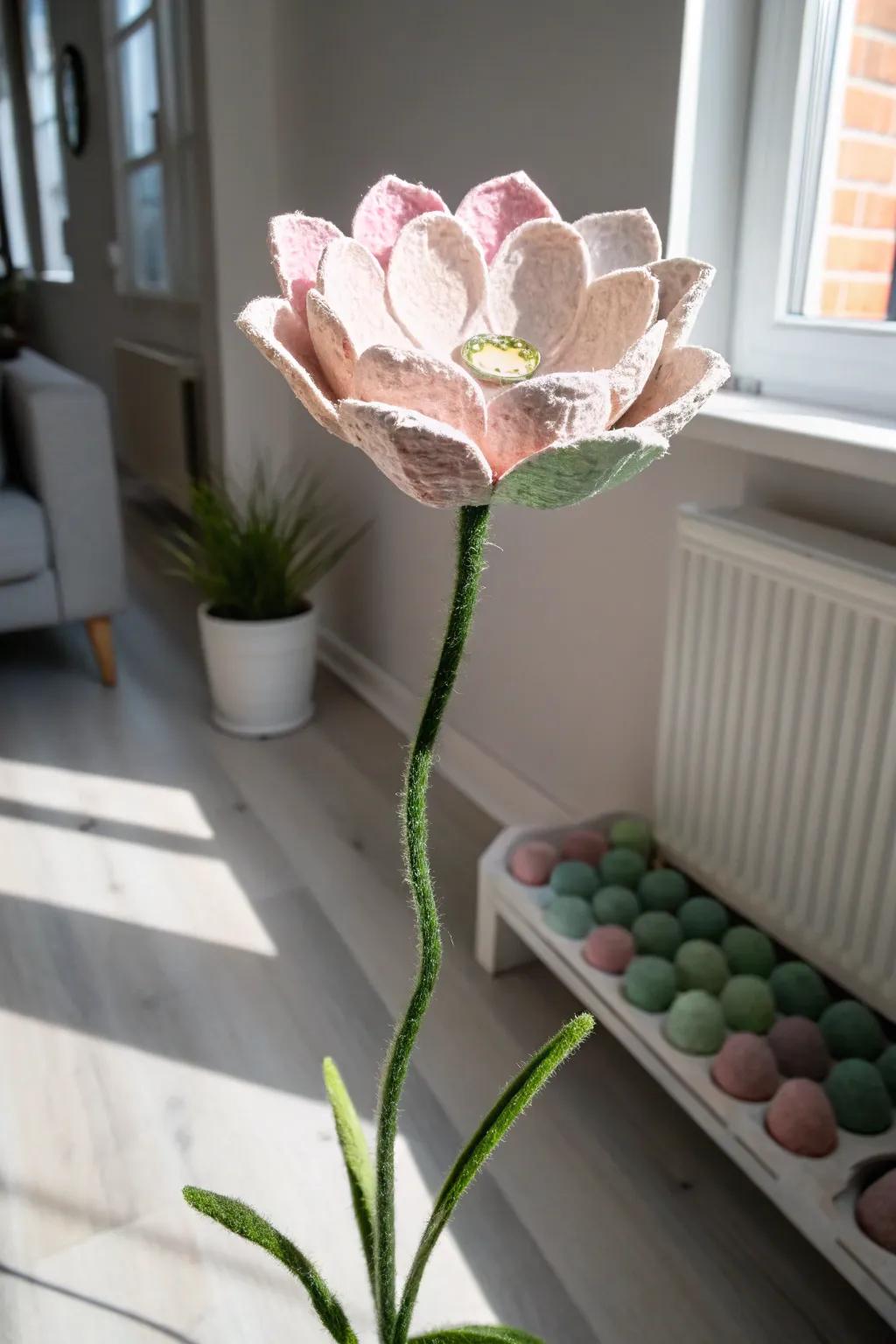 Create beautiful flowers from recycled egg cartons.