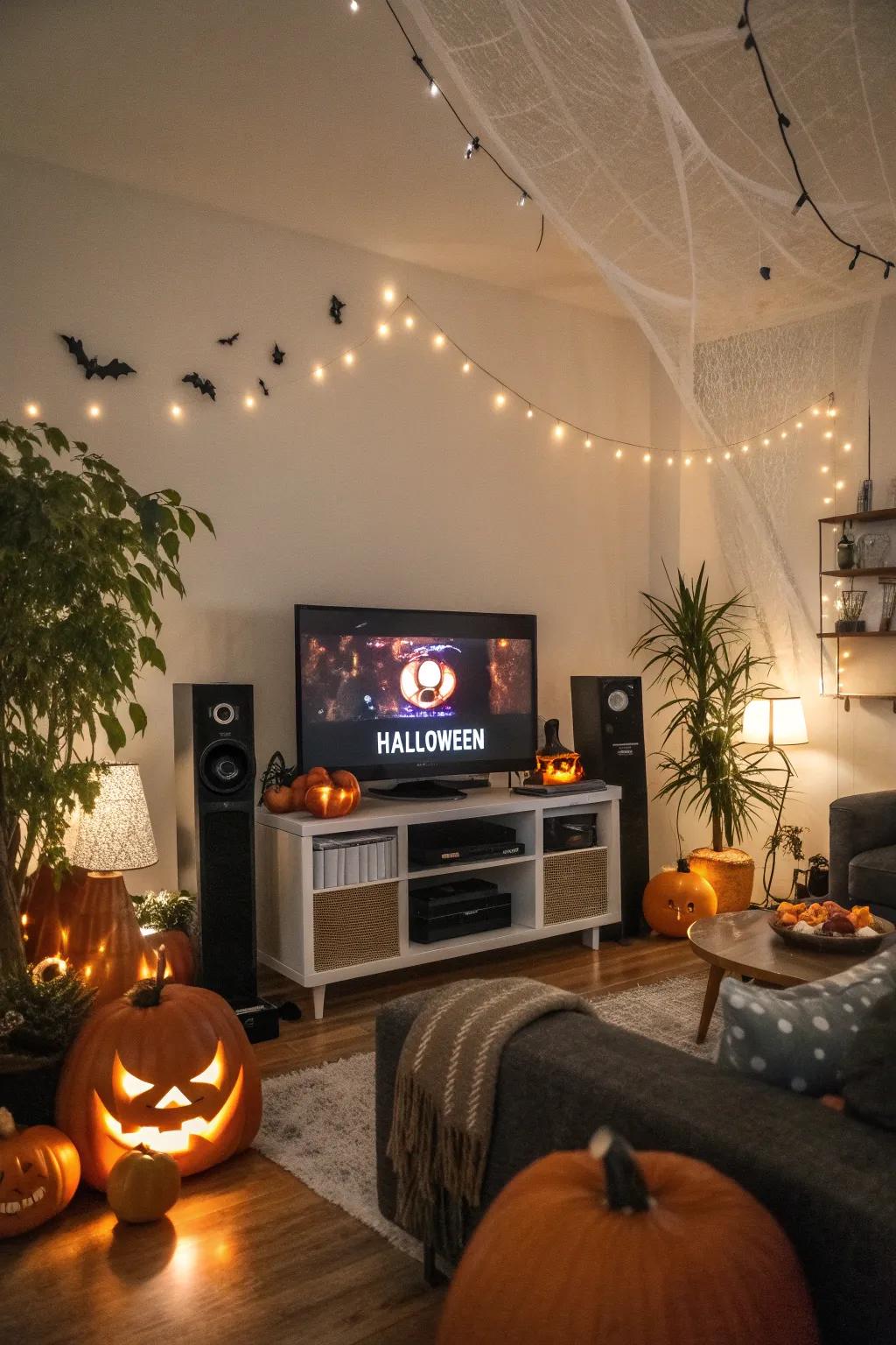 Create ambiance with a Halloween-themed playlist.