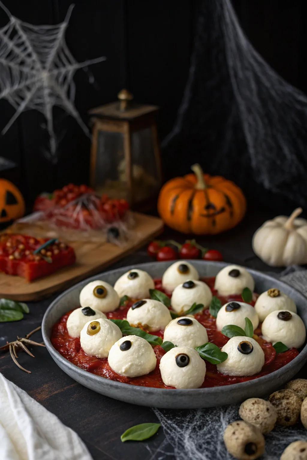Serve creepy yet tasty edible eyeballs.