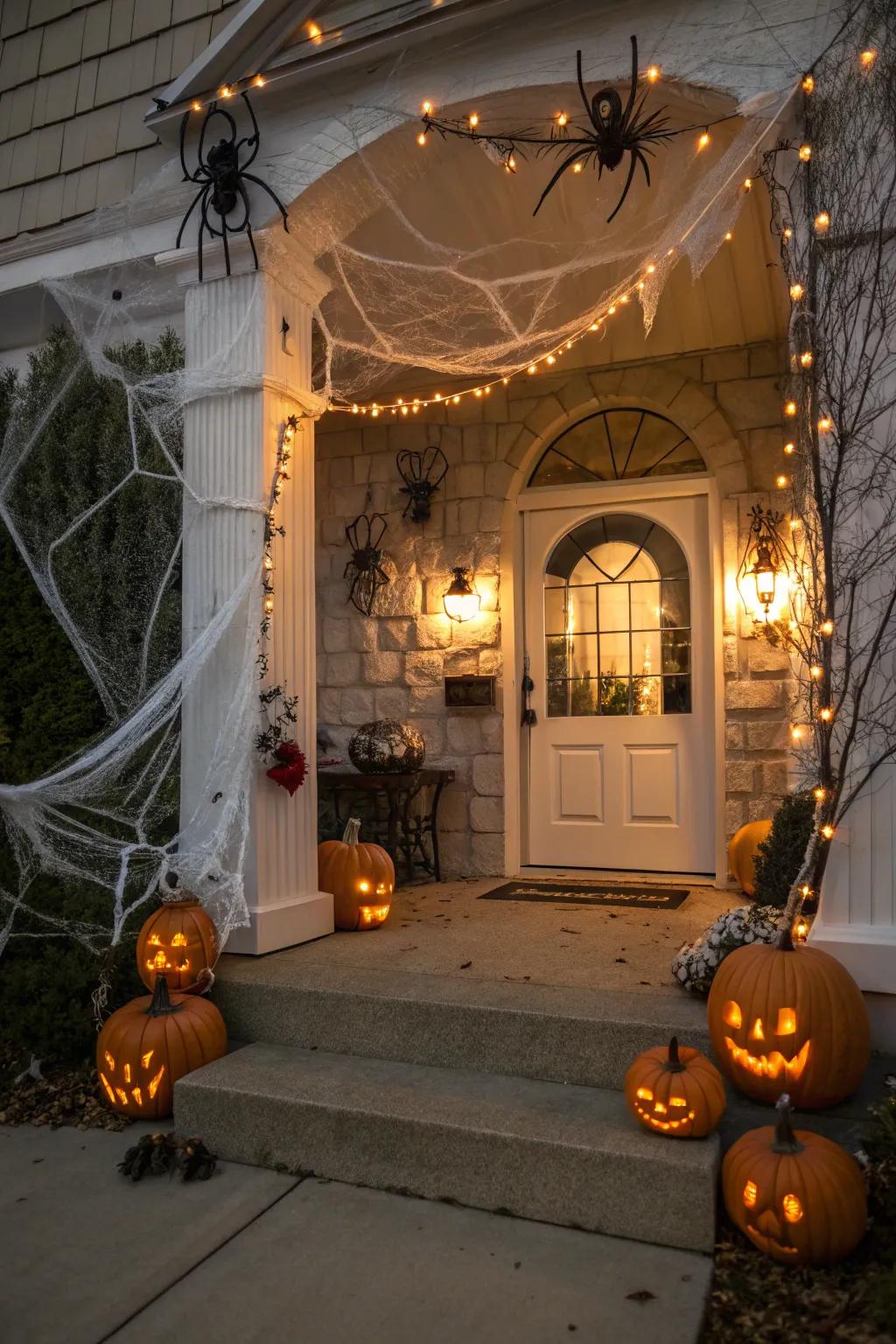 Create a spooky entrance to set the party mood.