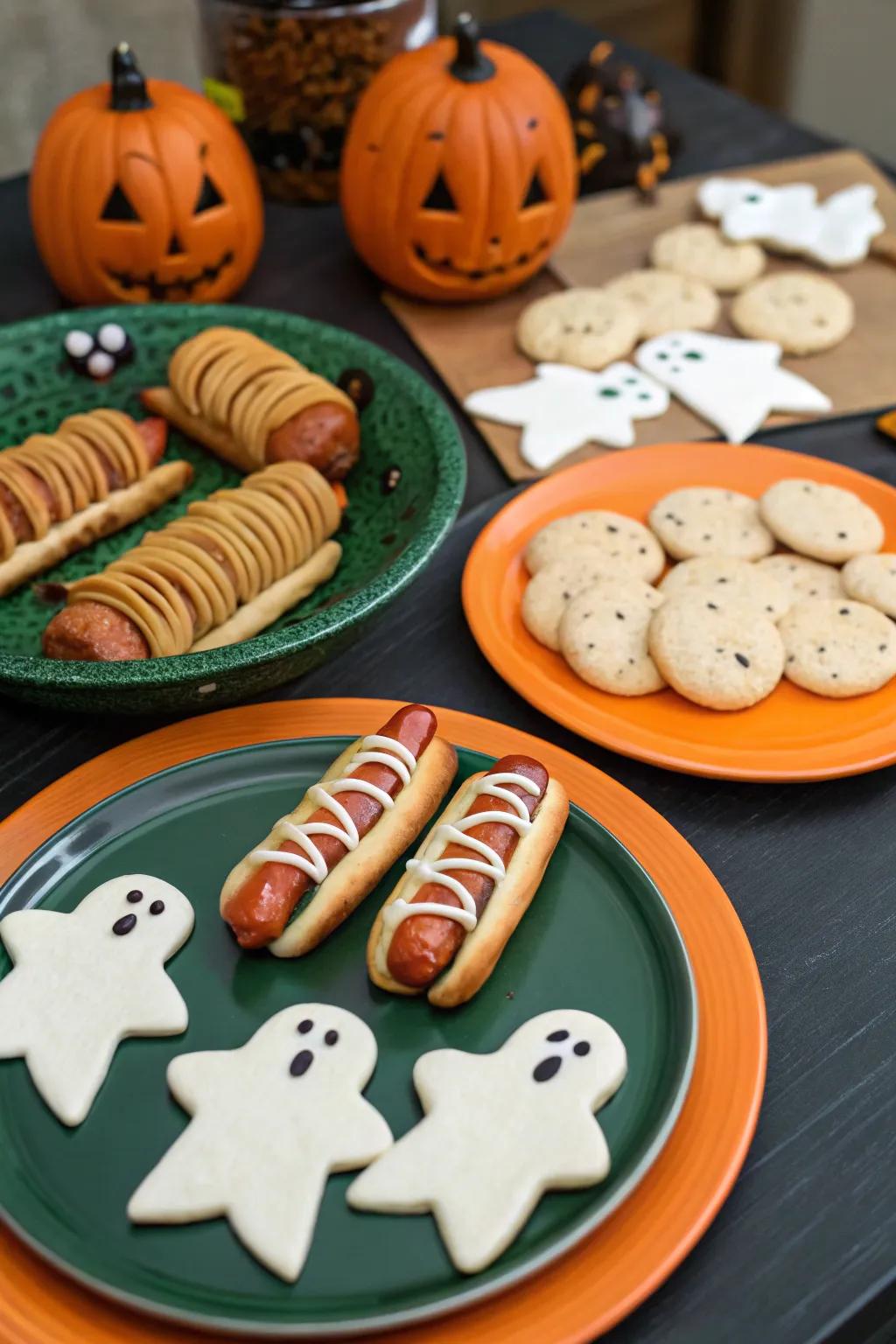 Offer guests a variety of Halloween-themed snacks.