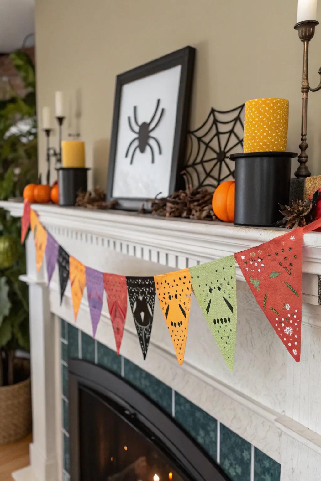 Add charm with DIY Halloween garlands.