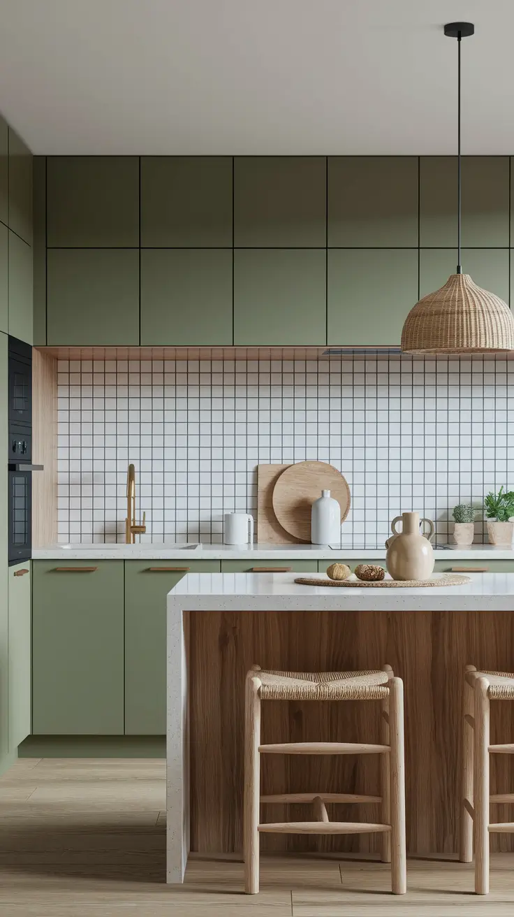 Modern Kitchen with Artisan Details and Warm Lighting