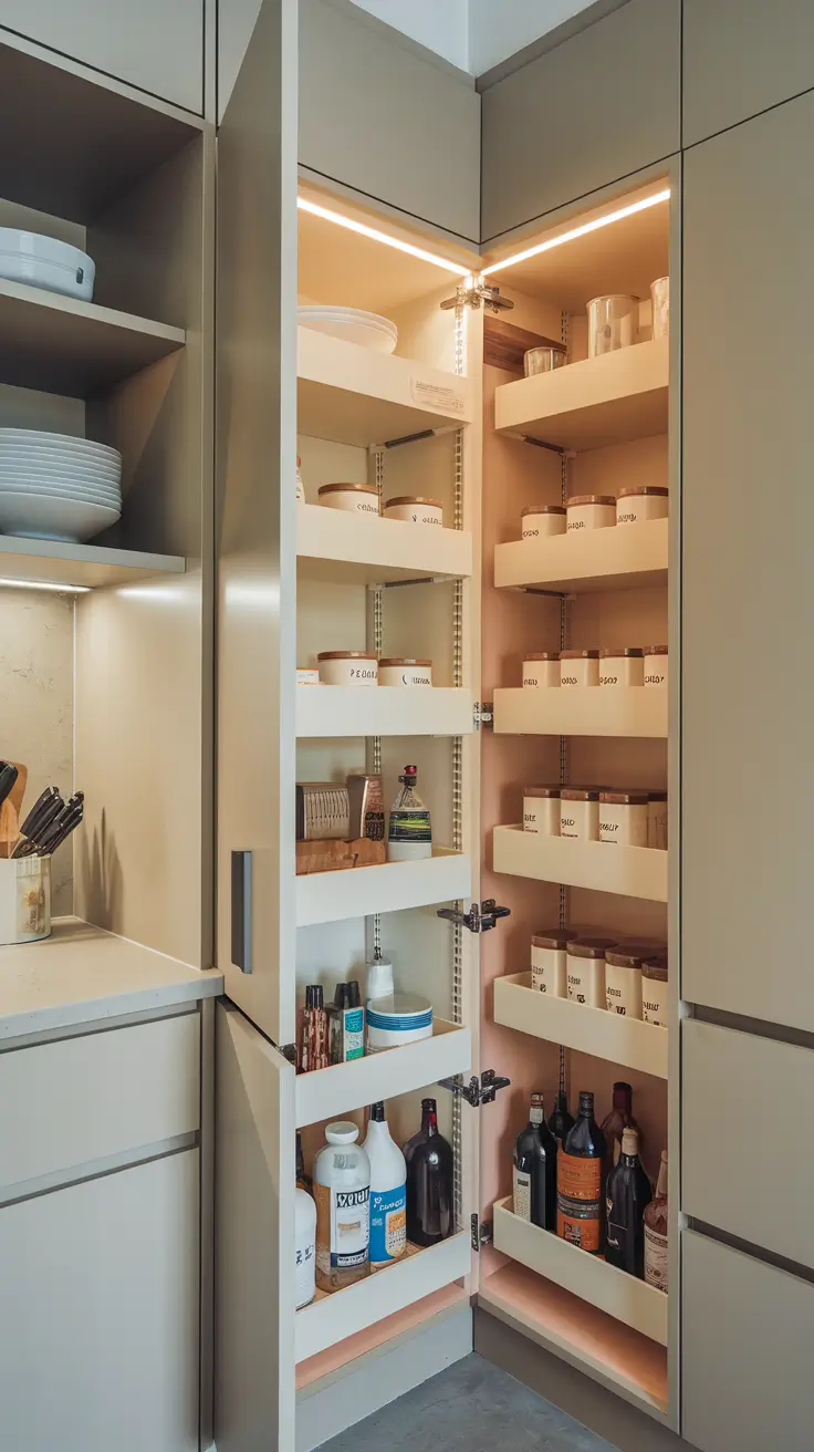 Small Walk-In Hidden Pantry