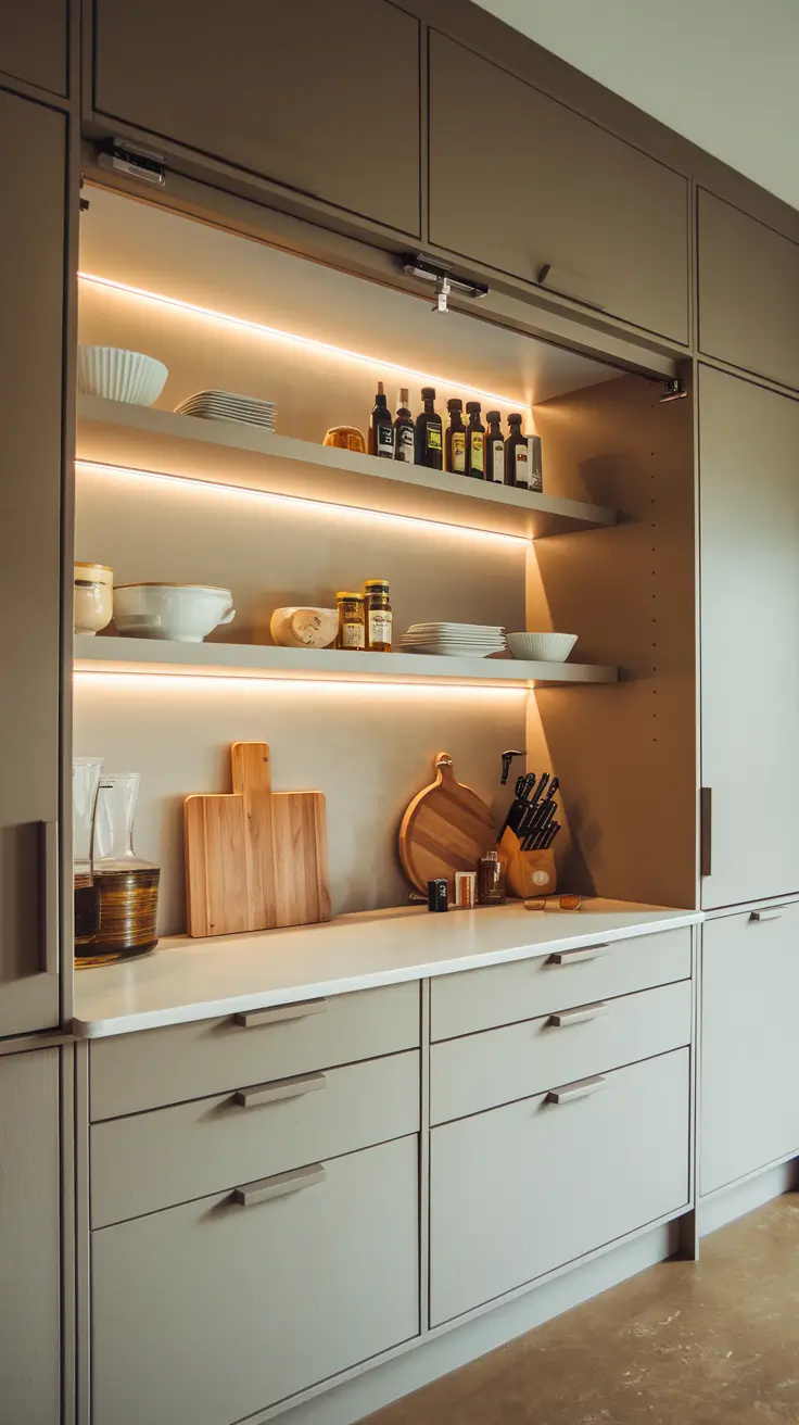 Custom Shelving Hidden Pantry