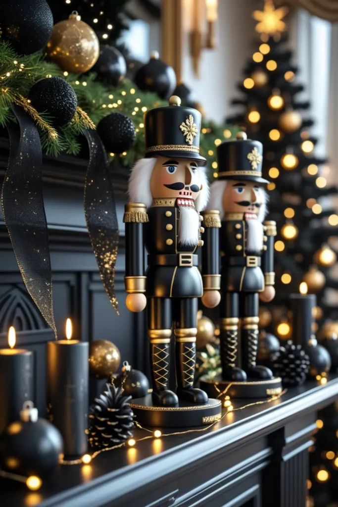 Black Wooden Nutcrackers