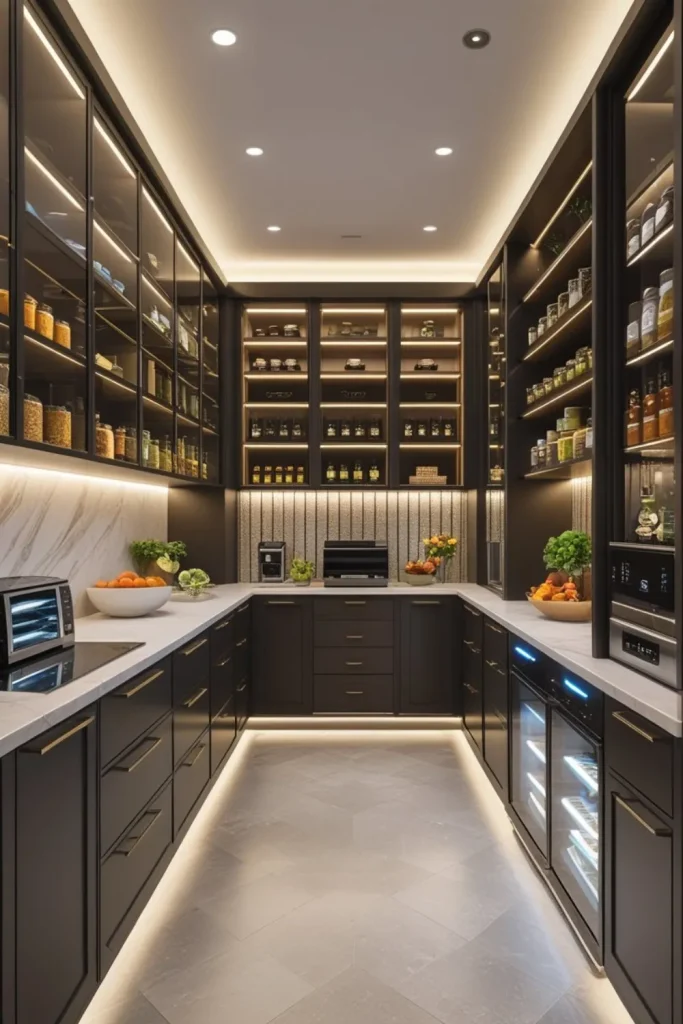 16 Pantry-for-food ideas 2026 to Revolutionize Your Kitchen Storage 4 Walk-In Pantry with Appliance Counter