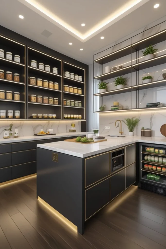 16 Pantry-for-food ideas 2026 to Revolutionize Your Kitchen Storage 7 Two-Zone Pantry for Storage and Prep