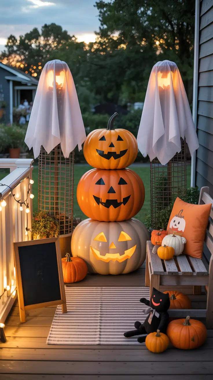 Kid-Friendly Halloween Porch Decorations