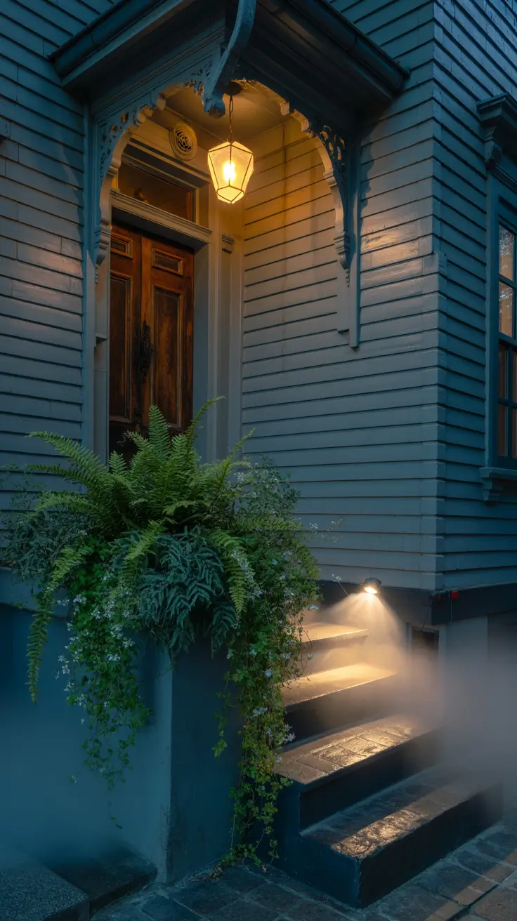 Eerie Halloween Porch Lighting