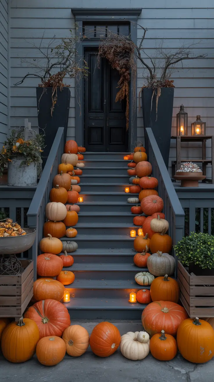 Classic Pumpkin Halloween Porch