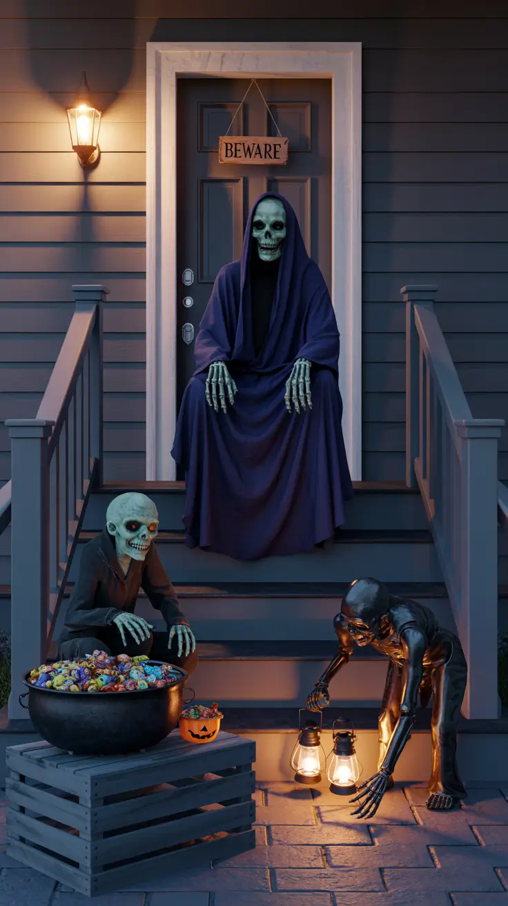 Halloween Porch Figures and Props