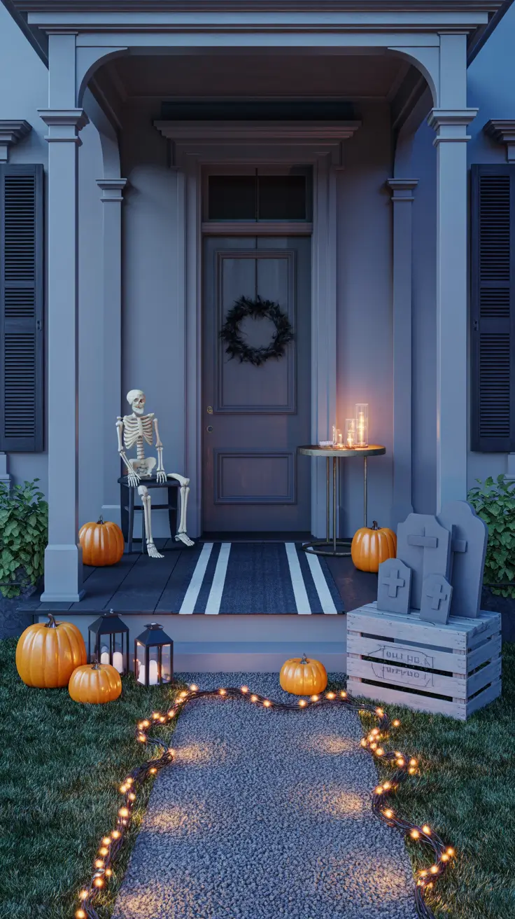Blended Halloween Porch Decorations