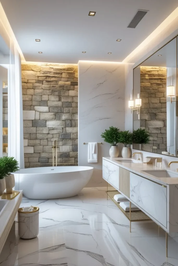 Natural Stone or Marble Accents Natural Stone or Marble Accents